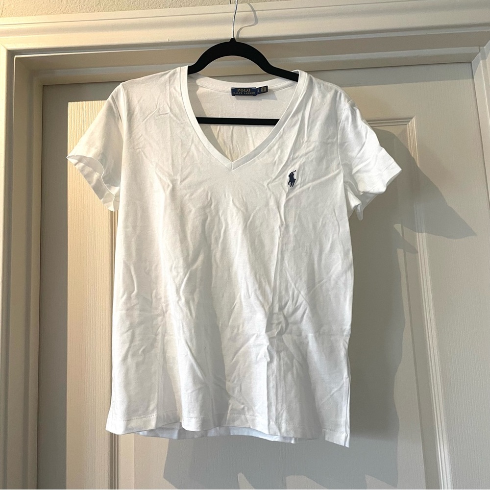[Ralph Lauren] White Polo V-Neck